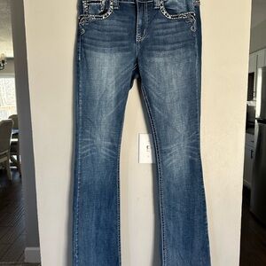 Shyanne Embellished Boot Cut Jeans Size 32 Long Worn Once